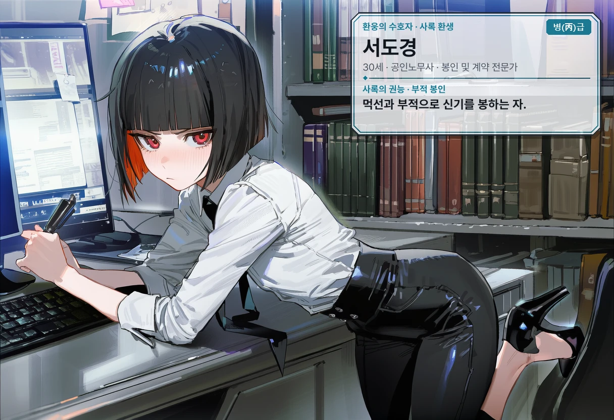 서도경 명함 일러스트